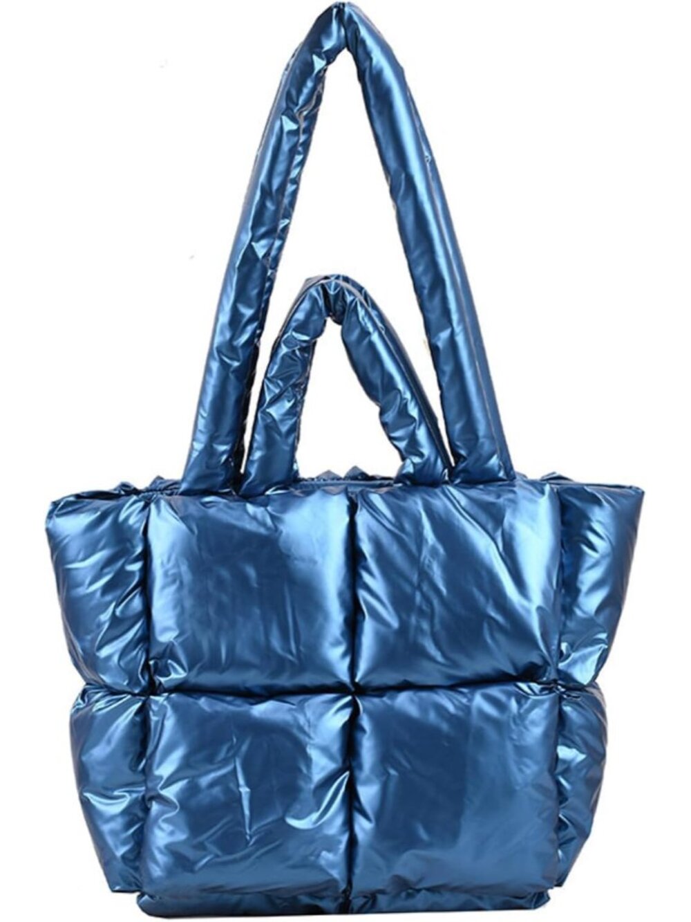 Puffy Tote Bag Padded Puffy Tote Lattice Handbags Large Puffer Tote Bag for Wome
